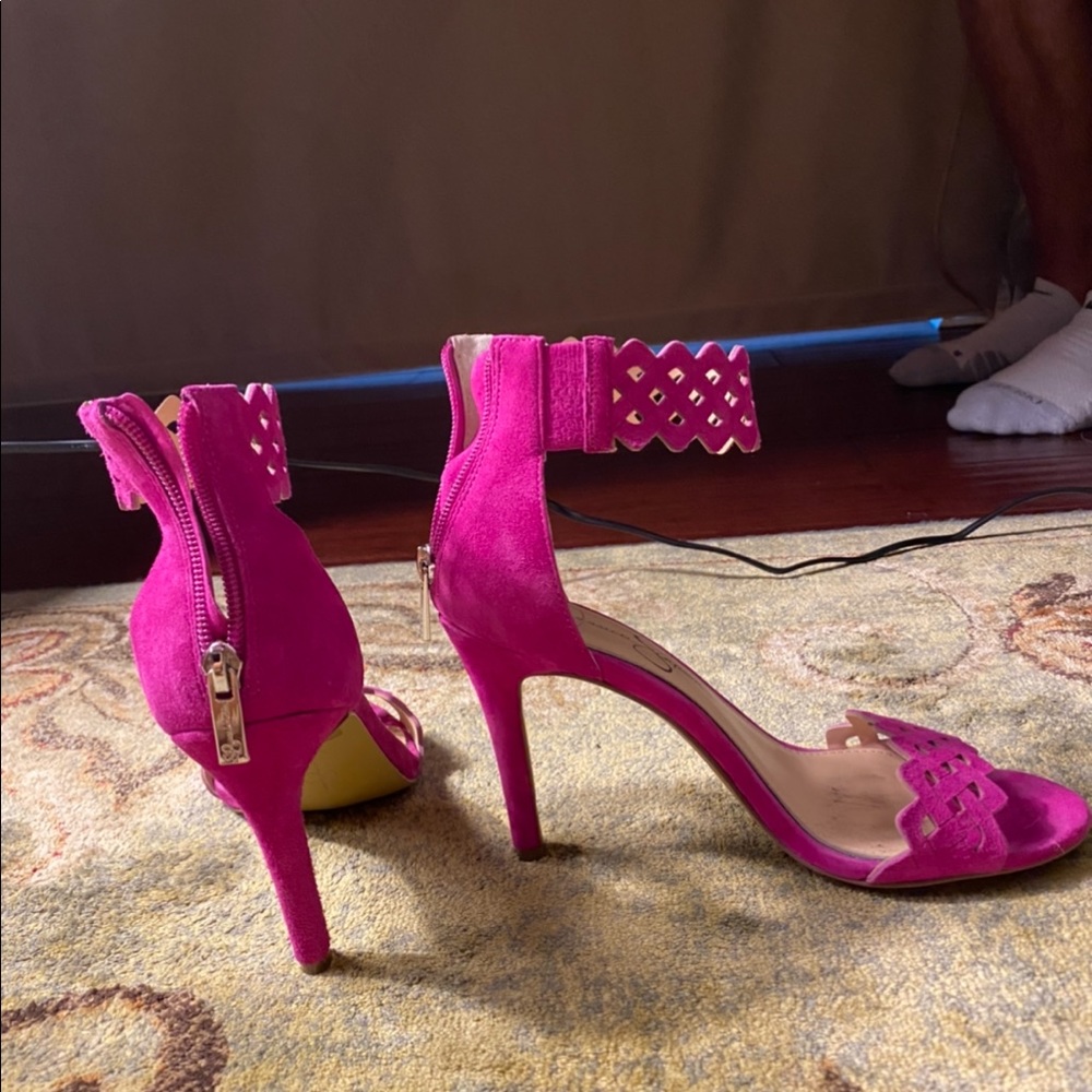Pink Jessica Simpson heels